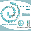 4 Strands Synthetic Turquoise Dyed Beads Strands G-BC0001-54A-01-2