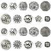 100Pcs 10 Styles Tibetan Style Alloy Beads FIND-CJ0003-19-1