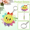 Plastic Beaded Pendant Keychain HJEW-CJC0009-01P-3