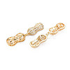 Brass Micro Pave Clear Cubic Zirconia Peg Bails Pendants KK-S364-007-2