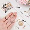 32Pcs 4 Colors 304 Stainless Steel Double Lobster Claw Clasps STAS-CP0001-03-3