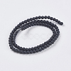 Synthetic Black Stone Beads Strands G-G508-6-2