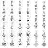 SUPERFINDINGS 72pcs 18 styles Alloy European Dangle Charms FIND-FH0008-45-1