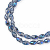 Electroplate Transparent Glass Beads Strands EGLA-N002-35-C06-3