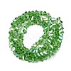 Electroplate Transparent Glass Beads Strands EGLA-Q139-01A-A19-2
