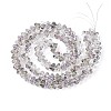 Electroplate Transparent Glass Beads Strands EGLA-N055-03A-01-2