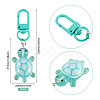 3Pcs Resin Tortoise Pendant Decorations HJEW-TA0001-39I-3