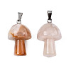 Natural Cherry Blossom Agate Pendants G-N0325-10H-3
