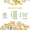 150 Pieces Random Rose Acrylic Beads Bear Pastel Spacer Beads Butterfly Loose Beads for Jewelry Keychain Phone Lanyard Making JX543B-3