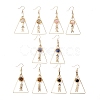 Natural Mixed Gemstone Dangle Earrings EJEW-JE04025-1