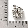 Rack Plating Brass Micro Pave Cubic Zirconia Pendant KK-H485-40P-01-3
