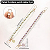 2Pcs 2 Colors Alloy Flower Phone Hand Strap Chains AJEW-SC0004-10A-2
