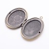 Brass Locket Pendants ECF133-2AB-2