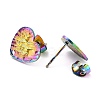Ion Plating(IP) 304 Stainless Steel Stud Earring Findings STAS-I183-05B-M-3