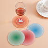 4Pcs 4 Colors Gradient Color Acrylic Cup Mats AJEW-GO0001-04-5