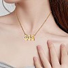 Number Pendant Necklace & Open Cuff Ring JX198A-7