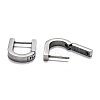 Tarnish Resistant 304 Stainless Steel Huggie Hoop Earrings STAS-J033-12B-P-3