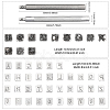 2 Sets 2 Style Alphabet & Number & Constellation Pattern Zinc Alloy Stamps DIY-GL0004-45-2