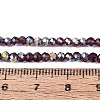 AB Color Plated Transparent Glass Rondelle Beads Strands EGLA-T029-2mm-10T-4