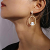 10Pcs Brass Clear Cubic Zirconia Stud Earring Findings KK-BC0008-76-6