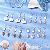 4Pair 304 Stainless Steel Shell Shape Dangle Earrings EJEW-JE06265-1