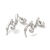 Brass Stud Earring Findings KK-M270-34P-1