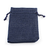 Polyester Imitation Burlap Packing Pouches Drawstring Bags ABAG-R005-17x23-12-1