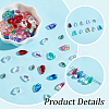 AHADERMAKER 200Pcs 10 Styles Transparent Glass Charms GLAA-GA0001-67-4