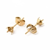 304 Stainless Steel Stud Earring Finding STAS-C071-03A-G-2