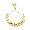 Rack Plating Brass Round Bead Slider Bracelets for Women X-BJEW-M232-01G-D-1
