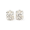 Brass Micro Pave Cubic Zirconia European Beads KK-H452-10S-2