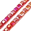 Electroplate Transparent Glass Beads Strands EGLA-B011-07A-AB04-1