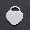Non-Tarnish 304 Stainless Steel Pendants STAS-N090-T857-1
