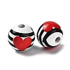 Valentine's Day Theme Printed Wood Beads WOOD-G017-02C-2