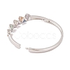 Brass Pave Colorful Cubic Zirconia Hinged Bangles for Women BJEW-S147-32P-C-3