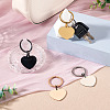 4Pcs 4 Styles Stainless Steel Keychains KEYC-TA0004-81G-6