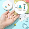 6Pcs 6 Colors Rack Plating Brass Beads KK-CJ0002-60-2