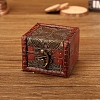 Square Retro Wood Jewelry Set Storage Organizer Boxes with Clasps PW-WG78AA1-05-1