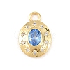 Brass Micro Pave Cubic Zirconia Pendants KK-Z151-16G-2