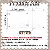 4Pcs Rectangle Acrylic Fridge Magnet Home Decoration Accessoriesa AJEW-DR0002-75-2