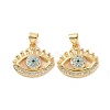 Brass Micro Pave Cubic Zirconia Pendants ZIRC-P106-42G-2