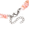 Dyed Natural Freshwater Shell Nuggets Beaded Necklaces NJEW-JN05488-04-5
