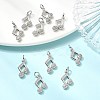 SHEGRACE Brass Clear Cubic Zirconia Charms XGRQ3P998-629P-4