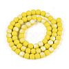 Frosted Opaque Glass Beads Strands GLAA-T032-P6mm-MBB16-2