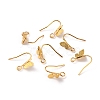 Brass Butterfly Earring Hooks EJEW-WH0015-12G-1