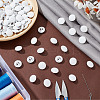 100Pcs Cloth Shank Buttons BUTT-NB0001-72B-4