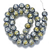Electroplated Natural Lava Rock Beads Strands G-S352-30D-04-2