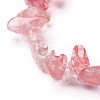 Cherry Quartz Glass Chip Beads Stretch Bracelets BJEW-JB05765-02-2