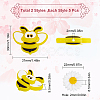 10Pcs 2 Style Food Grade Eco-Friendly Silicone Beads SIL-SC0001-08-2