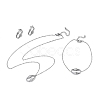 Oval 304 Stainless Steel  Pendant Necklacrs & Stud Earring & Link Bracelet Sets SJEW-C009-01P-5